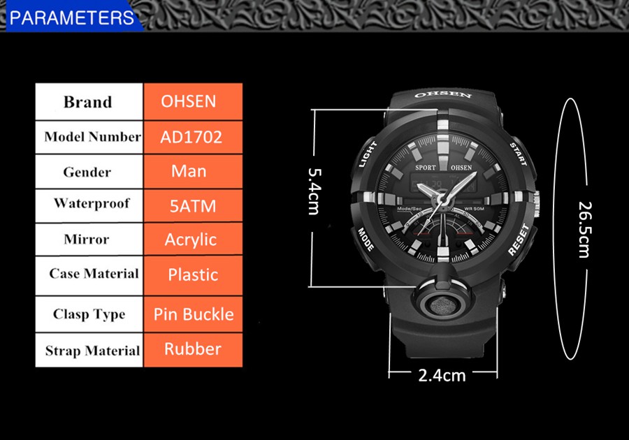 OHSEN-AD1702-Dual-Display-LED-50M-Waterproof-Men-Quartz-Digital-Watch-1214568