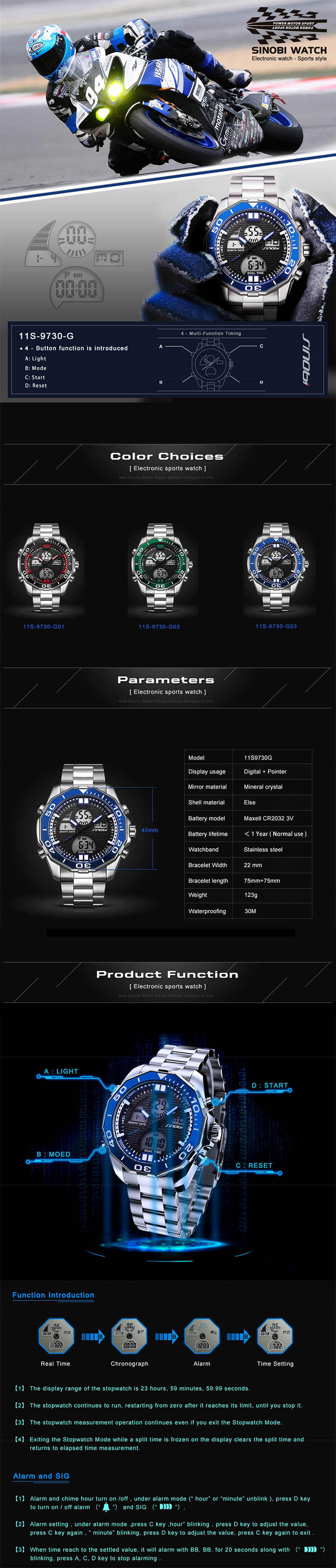 SINOBI-9730-Dual-Display-Digital-Watch-Stainless-Steel-Strap-Men-Luminous-Display-Sport-Watch-1293544
