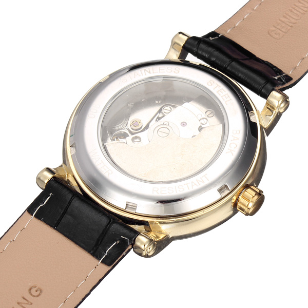 Frosining-800-Gold-Case-Mechanical-Leather-Band-Wrist-Watch-981391