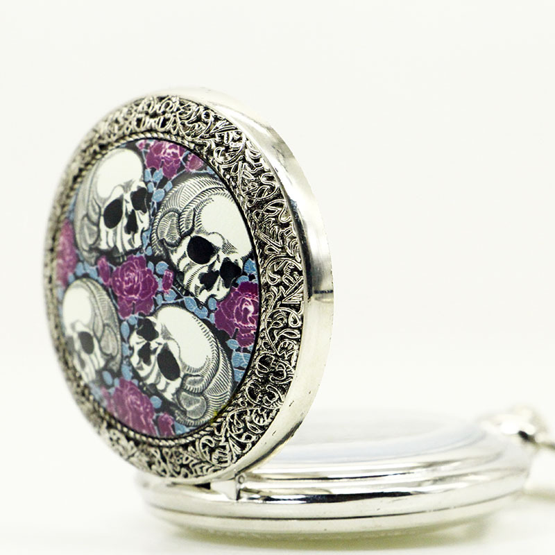 DEFFRUN-Creative-Rose-Skull-head-Silver-Quartz-Pocket-Watch-Antique-Pendant-1137213