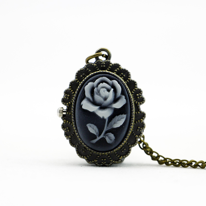 DEFFRUN-Fashion-Flower-Rose-Bronze-Quartz-Pocket-Watch-Retro-Pendant-Necklace-1137214