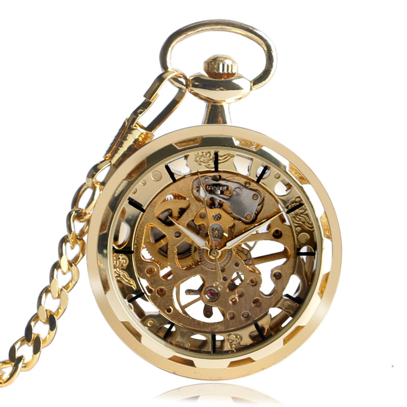 Deffrun-Gold-Case-Gift-Hand-winding-Mechanical-Watch-Without-Cover-Pocket-Watch-1415807