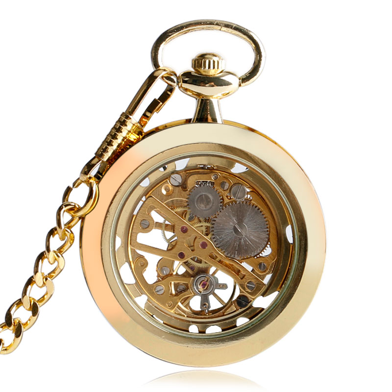 Deffrun-Gold-Case-Gift-Hand-winding-Mechanical-Watch-Without-Cover-Pocket-Watch-1415807