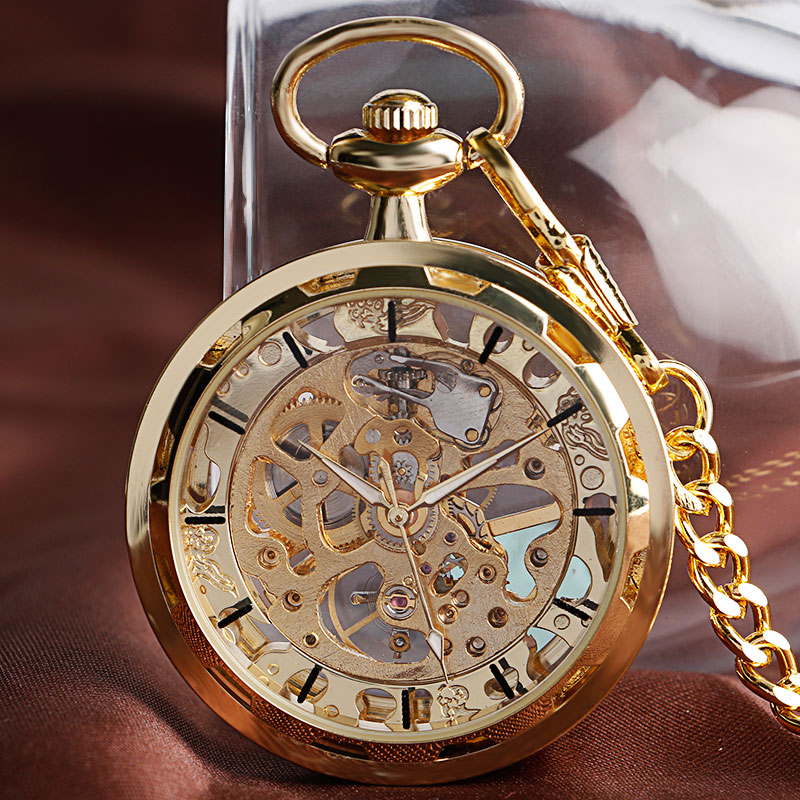Deffrun-Gold-Case-Gift-Hand-winding-Mechanical-Watch-Without-Cover-Pocket-Watch-1415807