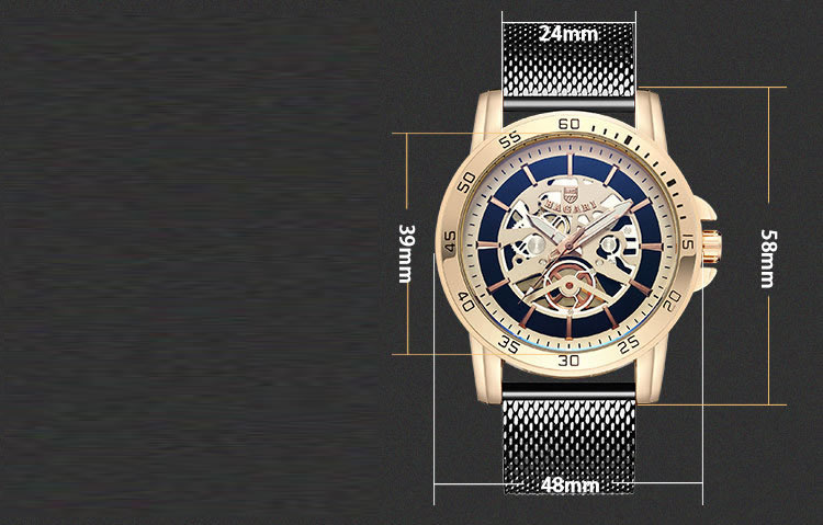 BAGARI-1688-Casual-Style-Mechanical-Appearance-Quartz-Watches-Mesh-Steel-Men-Wrist-Watch-1313239