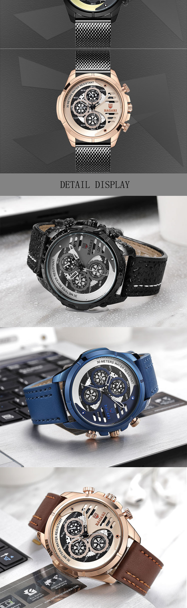 BAGARI-1802-Decorative-Little-Dials-Quartz-Watch-Business-Style-Men-Wrist-Watch-1313193