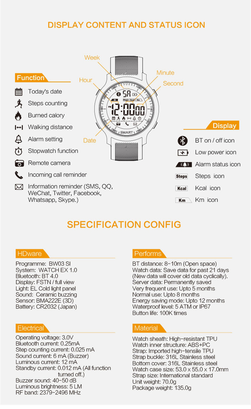 EX18-SMS-Reminder-Pedometer-Chronograph-Multifunction-Luminous-IP67-Fashion-Sport-Bluetooth-Watch-1154449