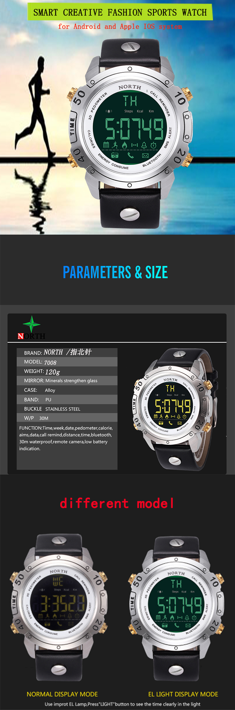 NORTH-NS-7008-Chronograph-Waterproof-Bluetooth-Watch-Leather-Strap-Sport-Men-Smart-Watch-1291875