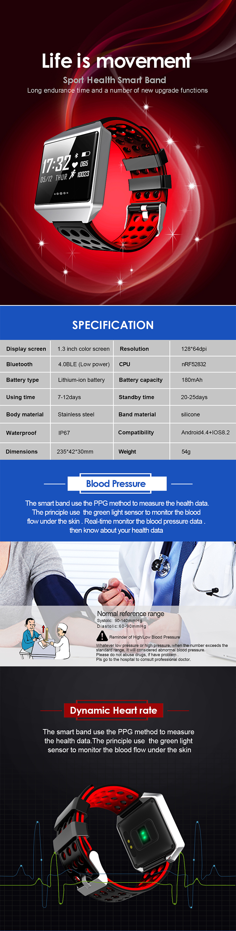 CK12-nRF52832-HR-Blood-Pressure-Monitor-Smart-Bracelet-Watch-Long-Standby-Sport-Smart-Wristband-1281744