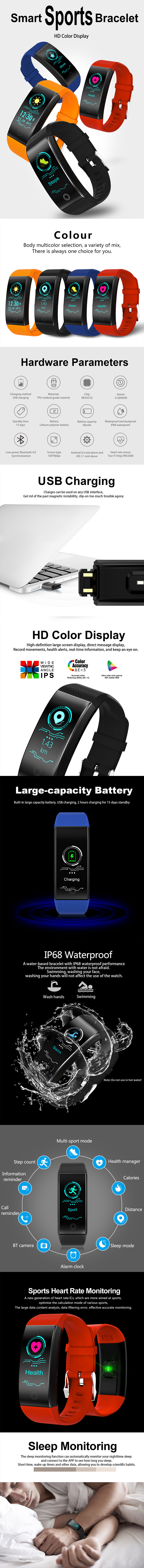 QW18-Smart-Bracelet-Bluetooth-Camera--Heart-Rate-Moniotr-IP68-Waterproof-Multi-sport-Mode-Bracelet-1305539