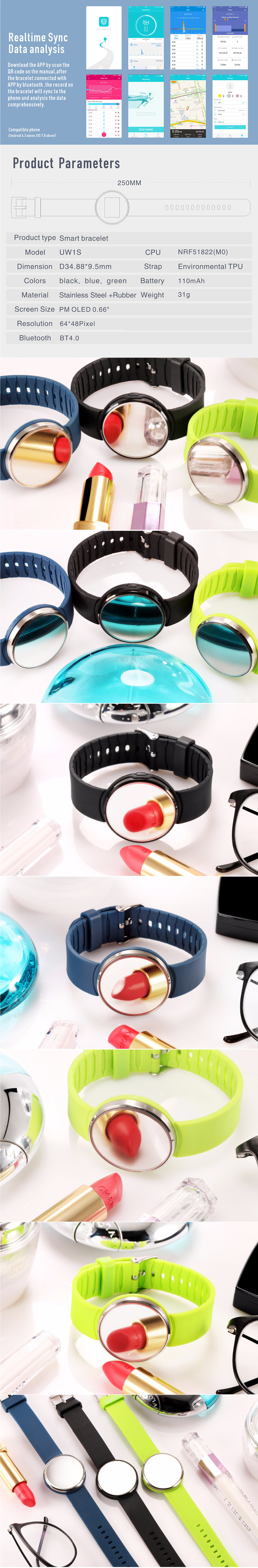 UW1S-Waterproof-IP67-Smart-Bracelet-Heart-Rate-Call-SMS-Remind-Hand-Raise-Light-Up-Smart-Watch-1125266