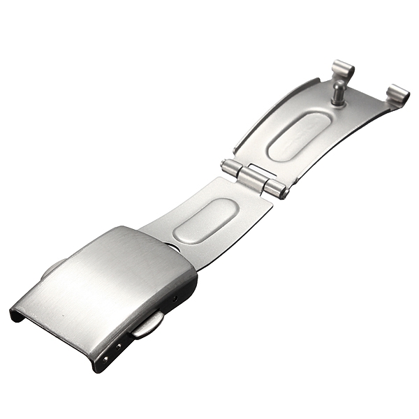 Metal-Watch-Band-Strap-Button-Stainless-Steel-Fold-Over-Buckle-Clasp-946872
