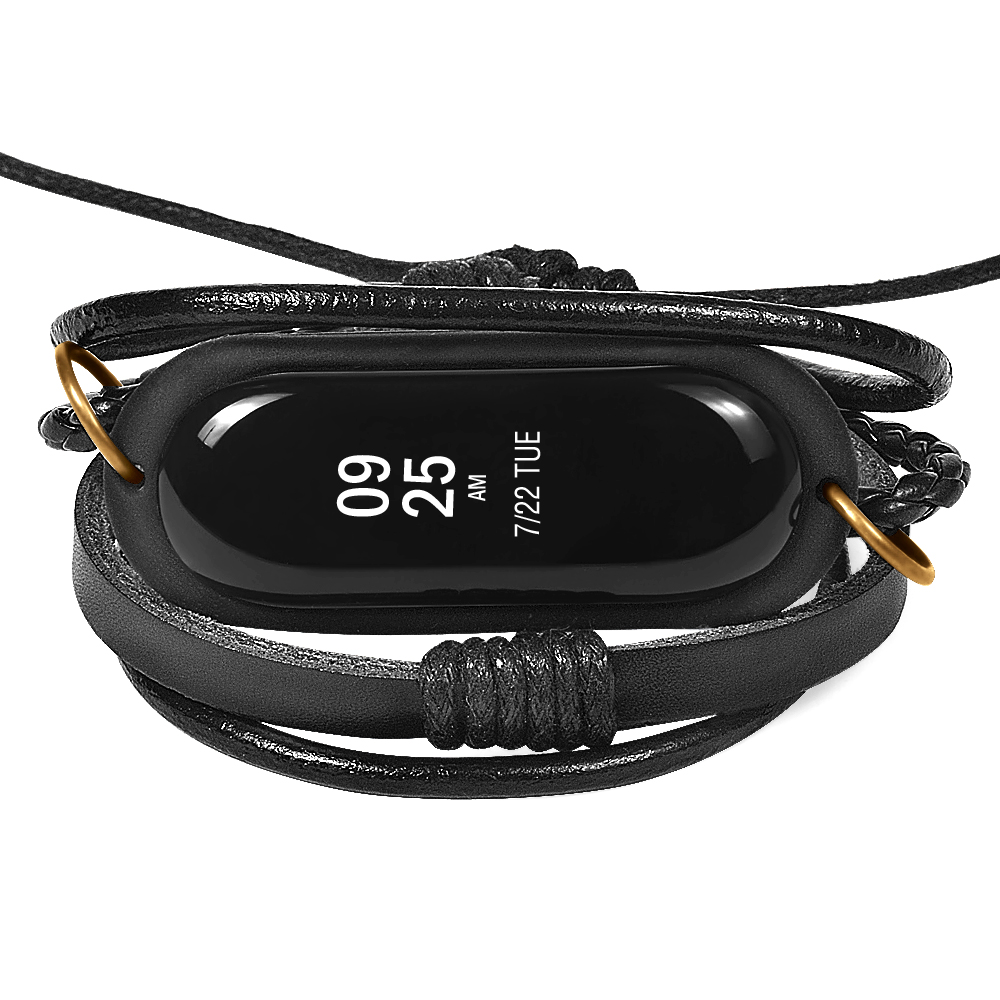 Leather-Woven-Bracelet-Watch-Band-Replacement-with-TPU-Case-Cover-for-Xiaomi-Miband-3-1326628