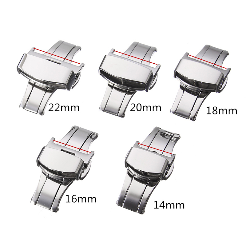 Stainless-Steel-Butterfly-Push-Button-Deployment-Watch-Band-Buckle-Clasp-Band-1233957
