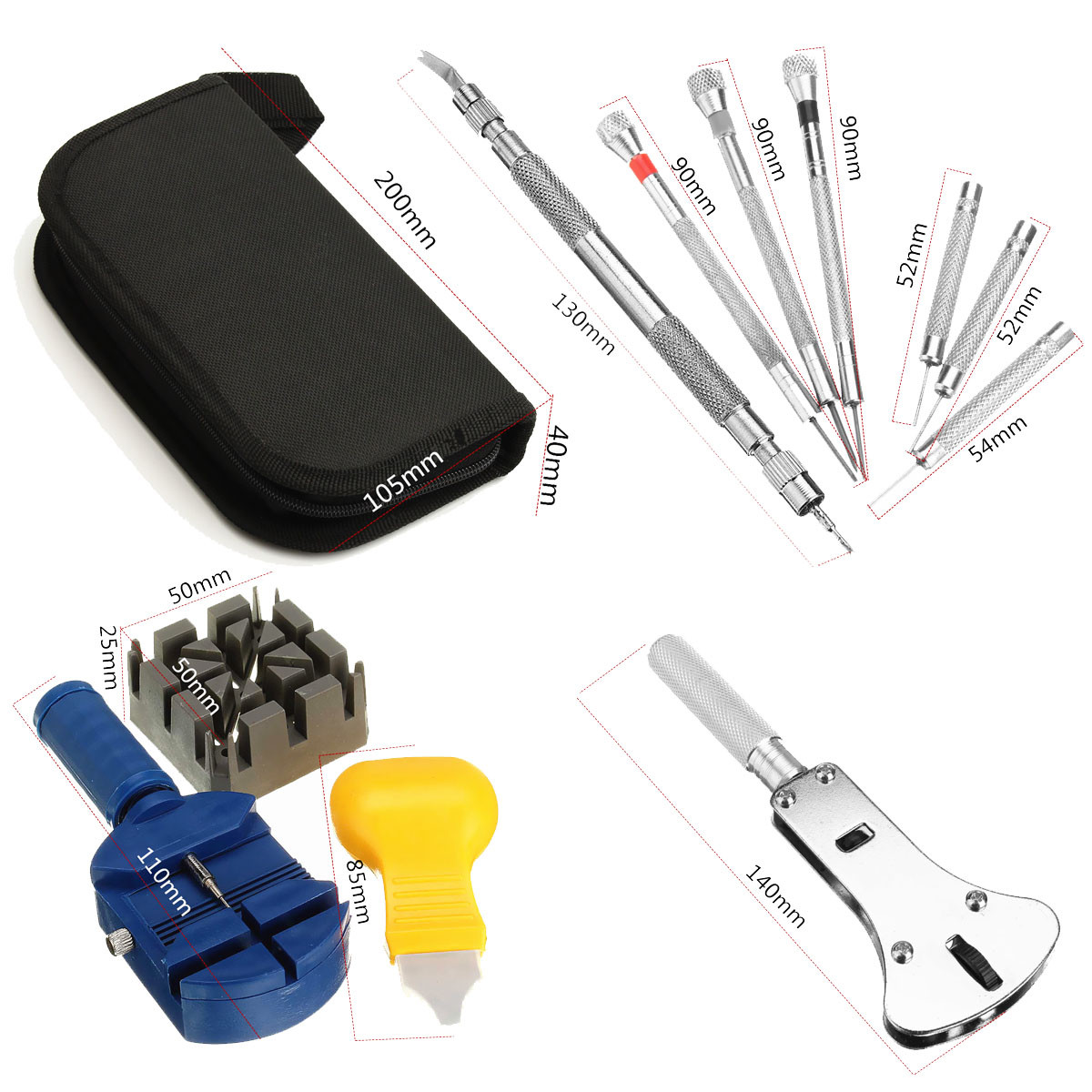 371pcs-Watch-Repair-Tool-Kit-Watchmaker-Opener-Remover-Spring-Pin-Bar-With-Case-1042812