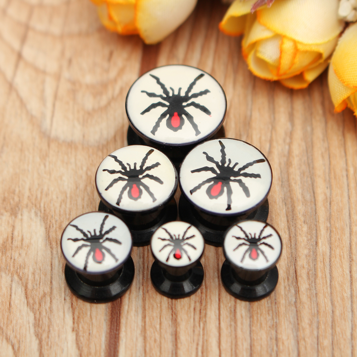 6Pcs-Spider-Acrylic-Flesh-Tunnels-Ear-Plug-Stretching-Expander-1061390