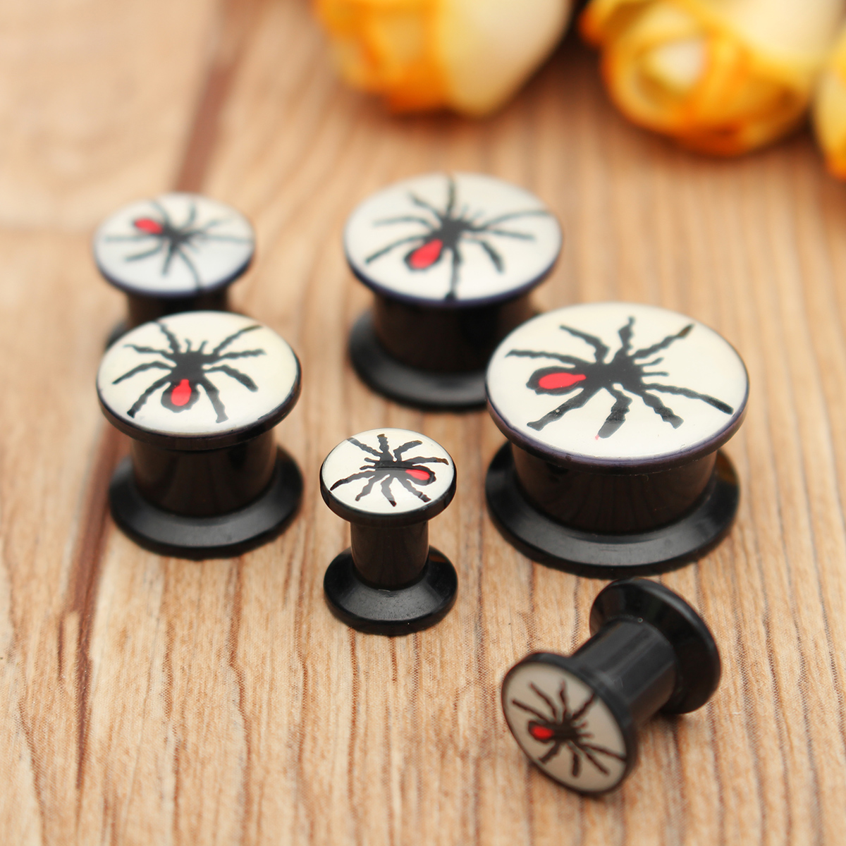 6Pcs-Spider-Acrylic-Flesh-Tunnels-Ear-Plug-Stretching-Expander-1061390