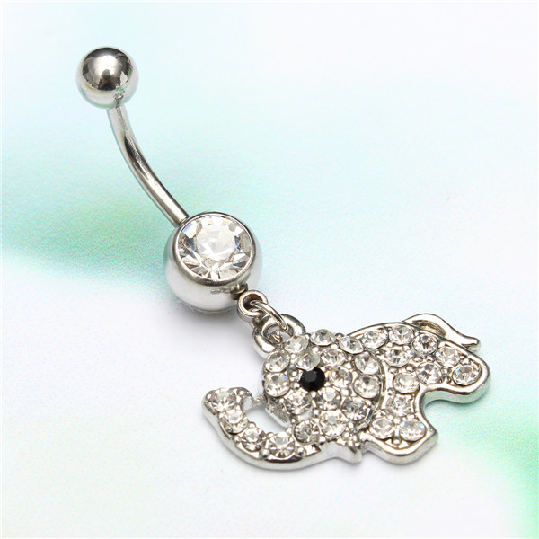 Crystal-Elephant-Belly-Button-Rings-Dangle-Navel-Bar-Body-Piercing-Jewelry-992015