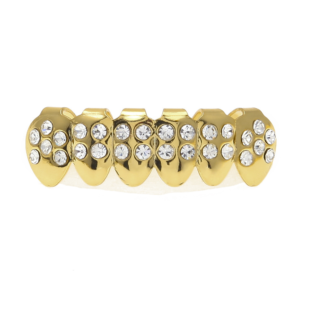 Green-Copper-Plated-Silver-Gold-Teeth-Top-amp-Bottom-Mouth-Bling-Caps-1254180