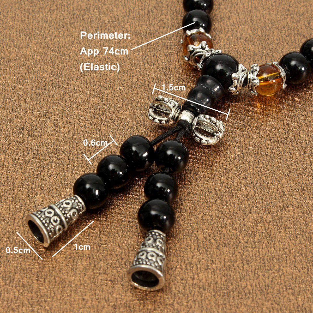 108Pcs-Unisex-6mm-Black-Glaze-Artificial-Obsidian-Buddhist-Prayer-Beads-Bracelet-Jewelry-1053388