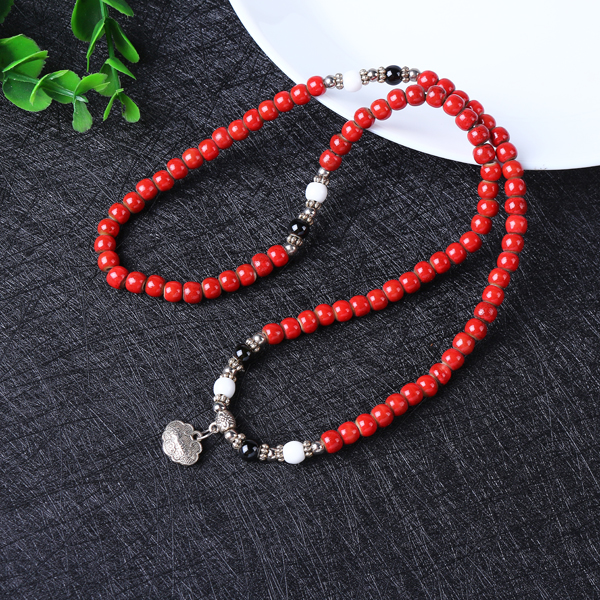 108pcs-Tibetan-Buddhist-Handmade-Ceramic-Beads-Multilayer-Bracelet-1255485