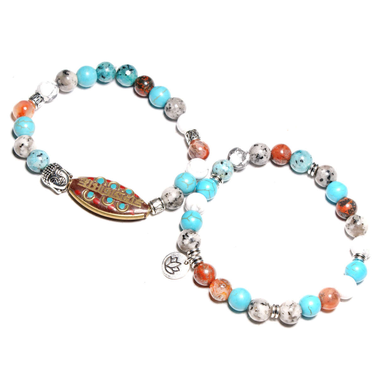2PCS-Vintage-Colorful-Beads-Bracelet-Natural-Stone-Two-layers-Set-Charming-Bracelets-for-Women-1319559