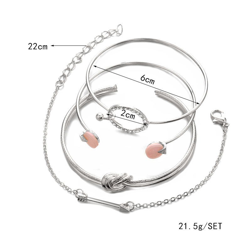 4-Pcs-Sweet-Bracelet-Bangle-Set-Arrow-Geometric-Open-Adjustable-Bangle-Bracelet-For-Women-1368231