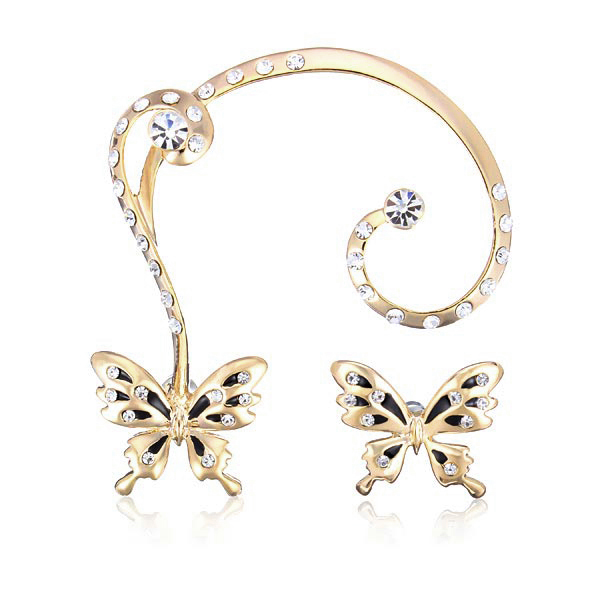 18K-Gold-Plated-Rhinestone-Butterfly-Ear-Clip-Stud-Earrings-Jewelry-923556