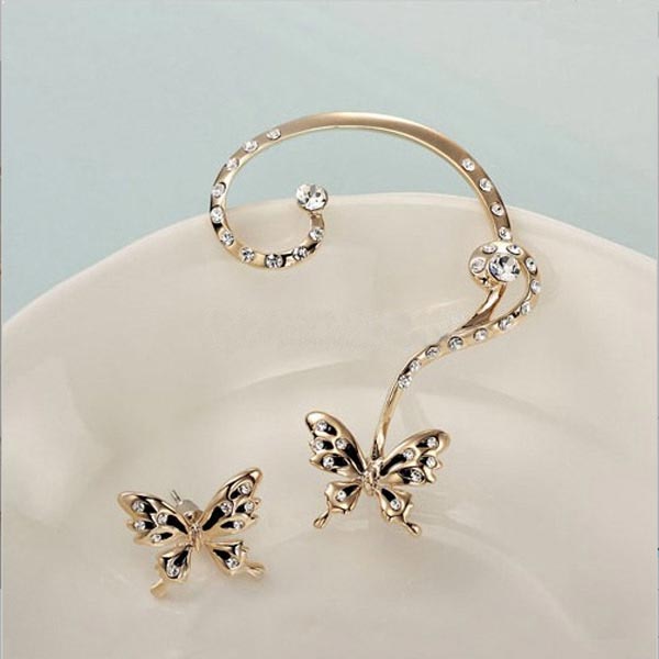 18K-Gold-Plated-Rhinestone-Butterfly-Ear-Clip-Stud-Earrings-Jewelry-923556