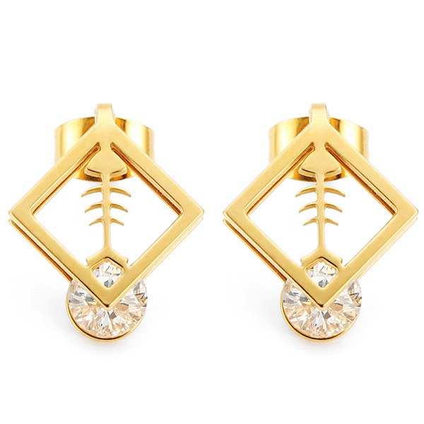 1pc-Square-Fish-Bone-Zircon-Crystal-Stud-Earrings-Gold-Silver-Plated-952749
