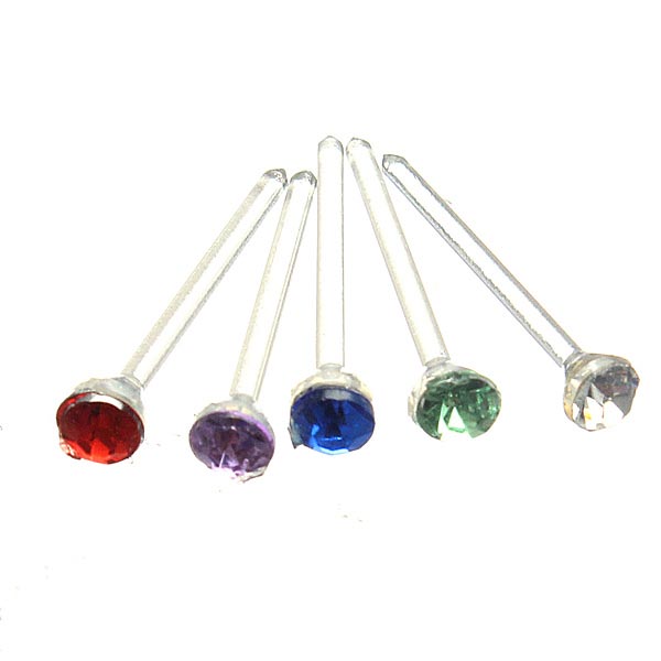 20-Pairs-Cute-Plastic-Earrings-Crystal-Rhinestone-Ear-Studs-Jewelry-919333