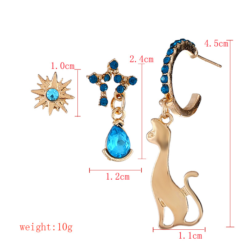 3-Pcsset-Cute-Cat-with-Stars-Earrings-Blue-Rhinestone-Piercing-Stud-Earring-Set-for-Women-1289529