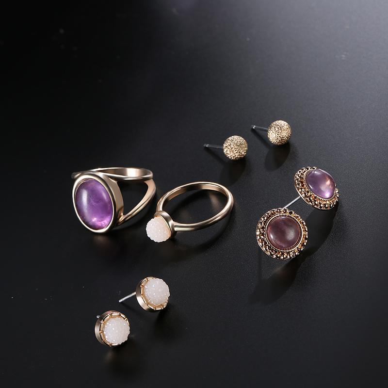 5-Pcs-of-Gold-Silver-Plated-Gem-Rings-Crystal-Earrings-Jewelry-Set-1147519