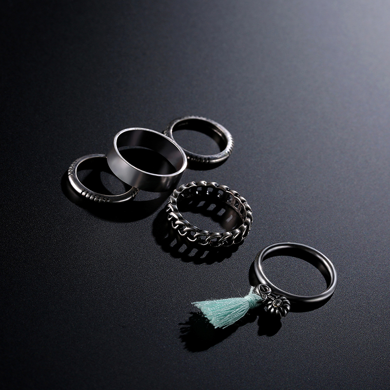 7-Pcs-of-Silver-Plated-Tassels-Artificial-Pearls-Rings-Bracelets-Jewelry-Set-1147520