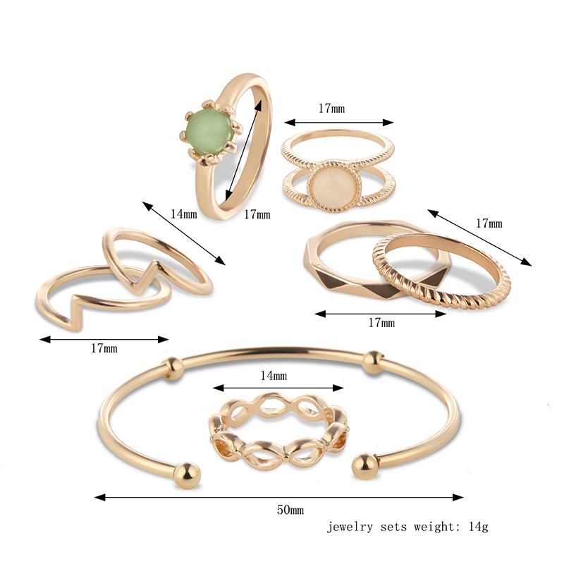 8-Pcs-of-Gold-Silver-Plated-Crystal-Rings-Women-Bracelets-Jewelry-Set-1146981