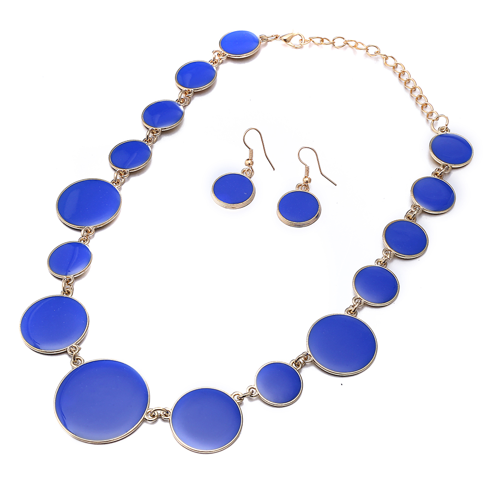 Blue-Enamel-Round-Flat-Necklace-Earrings-Jewelry-Set-Simple-Style-for-Women-1141852