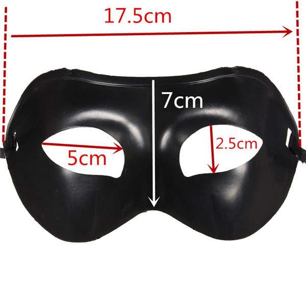 Black-White-Plastic-Venetian-Masquerade-Half-Face-Eye-Mask-Unisex-970375