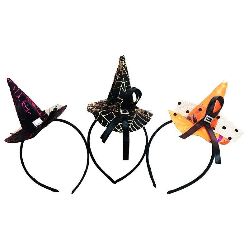 Halloween-Party-Properties-Hair-Band-Witch-Pointy-Cap-Hat-Orange-Black-Gold-Rose-Hair-Accessories-1191739