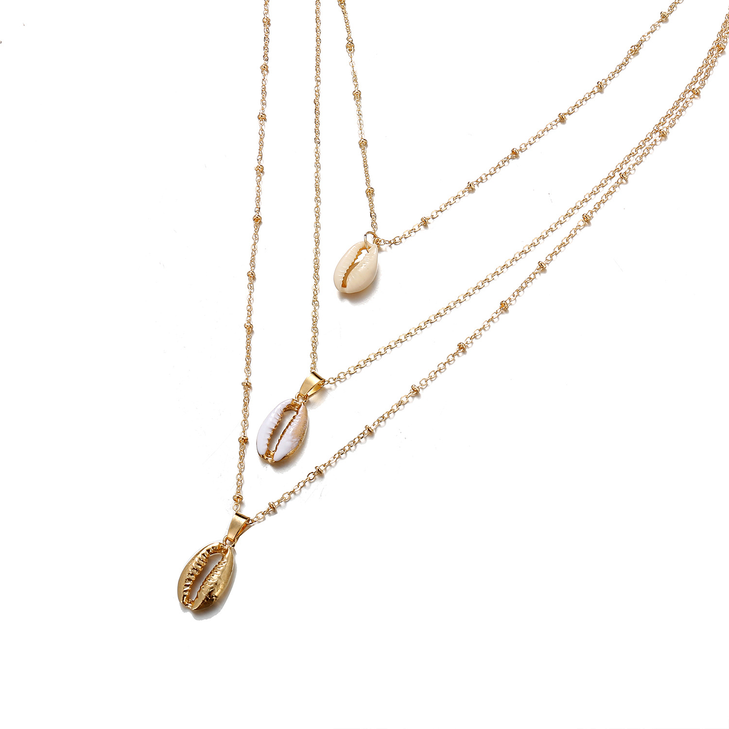 African-Style-Shell-Multi-Layer-Necklace-Gold-Metal-Conch-inlaid-Gold-rimmed-Cavicle-Chain-Necklace-1469518