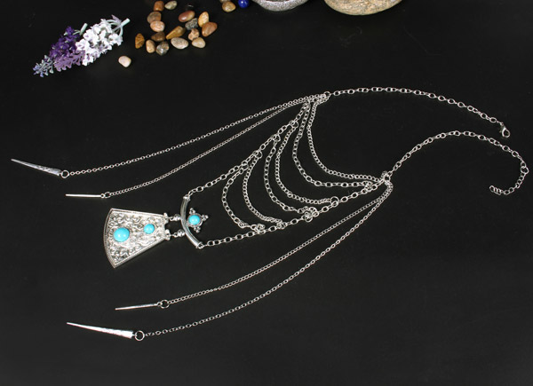 Bohemia-Folk-Style-Shield-Turquoise-Pendant-Multilayer-Tassel-Necklace-Pendant-For-Women-1077700