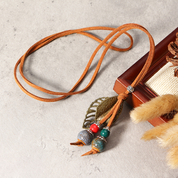 Handmade-Ceramic-Colorful-Beads-Ball-Leaf-Leather-Rope-Vintage-Long-Necklace-for-Women-1240890
