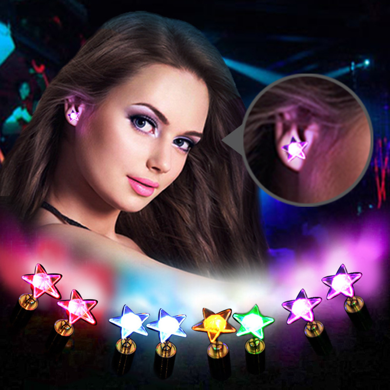 1-Pair-Attractive-LED-Earrings-Light-Up-Star-Glowing-Charm-Ear-Stud-Women-Christmas-Gift-1225371