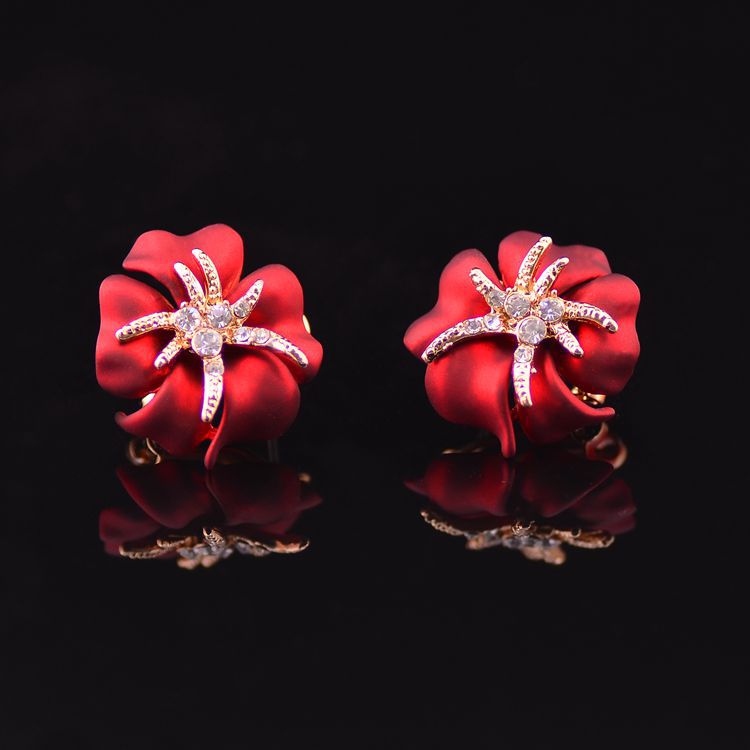 1-Pair-Elegant-Brilliant-Blue-Red-Blooming-Flowers-Golden-Rhinestones-Stud-Earrings-1266726