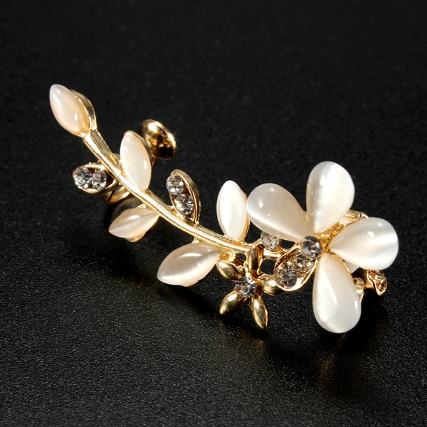 1pc-Gold-Plated-Opal-Rhinestone-Flower-Leaf-Ear-Clip-Cuff-Earrings-962079