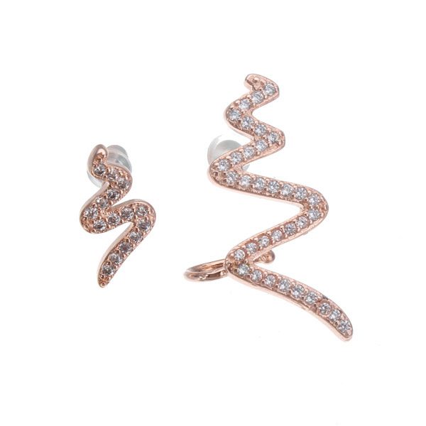 1set-925-Silver-18K-Gold-Plated-Zircon-Asymmetric-Lightning-Earrings-981681