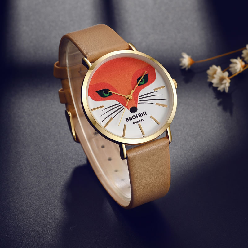 BAOSAILI-BS1009-Fox-Animal-Wrist-Watch-Genuine-Leather-Strap-Quartz-Watch-1238054