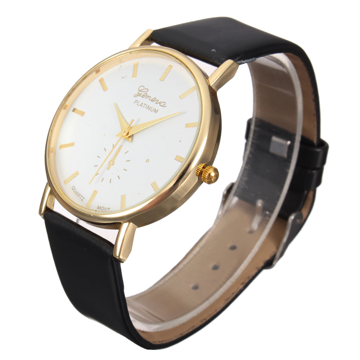 Casual-Simple-Face-Gold-Case-PU-Leather-Men-Women-Wrist-Watch-984243