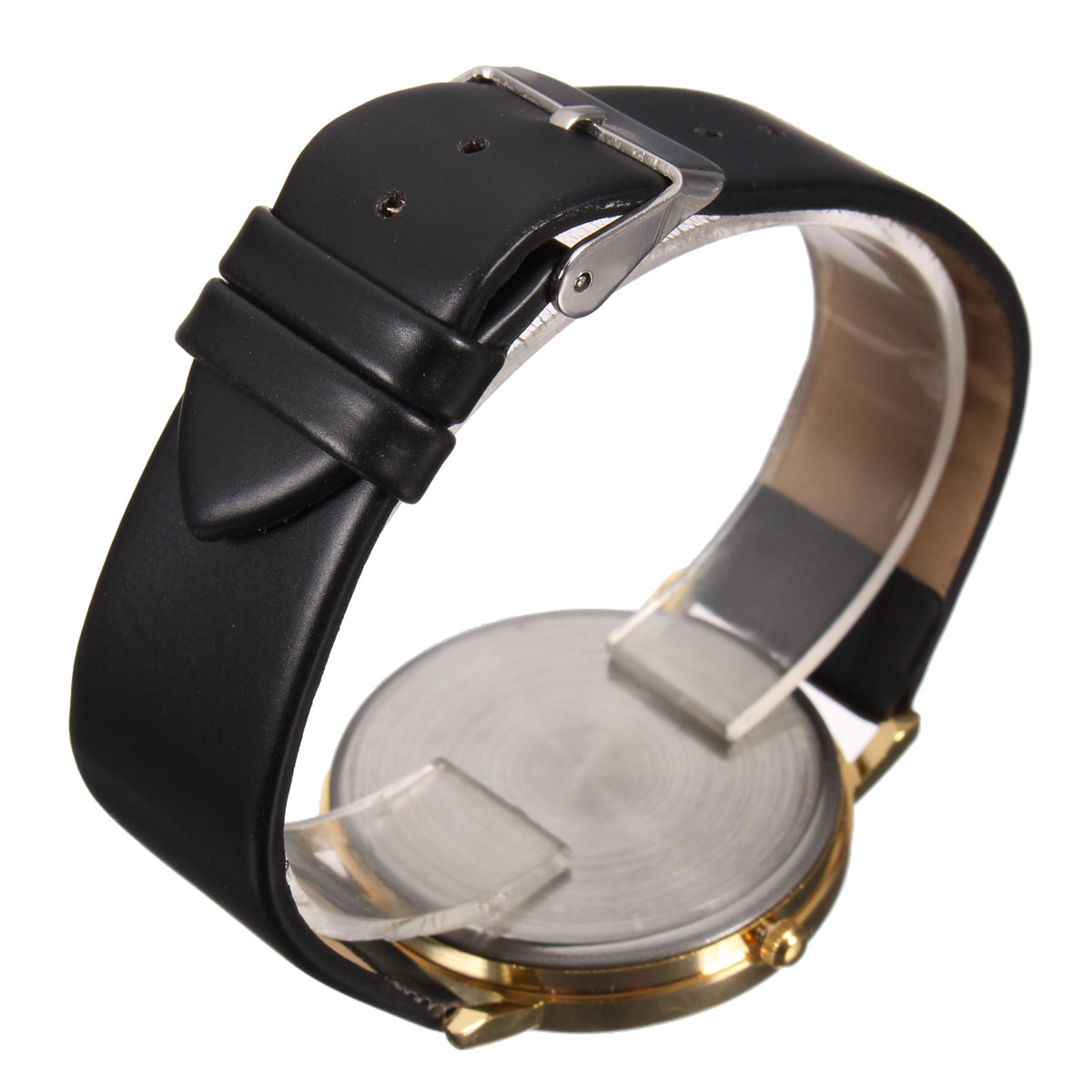 Casual-Simple-Face-Gold-Case-PU-Leather-Men-Women-Wrist-Watch-984243
