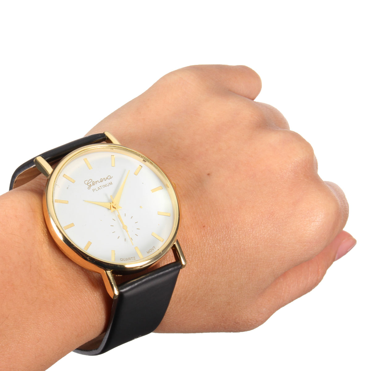 Casual-Simple-Face-Gold-Case-PU-Leather-Men-Women-Wrist-Watch-984243