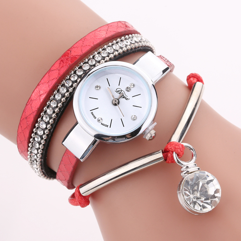 DUOYA-D254-Crystal-Pendant-Women-Bracelet-Watch-Retro-Style-Leather-Strap-Quartz-Watch-1438817